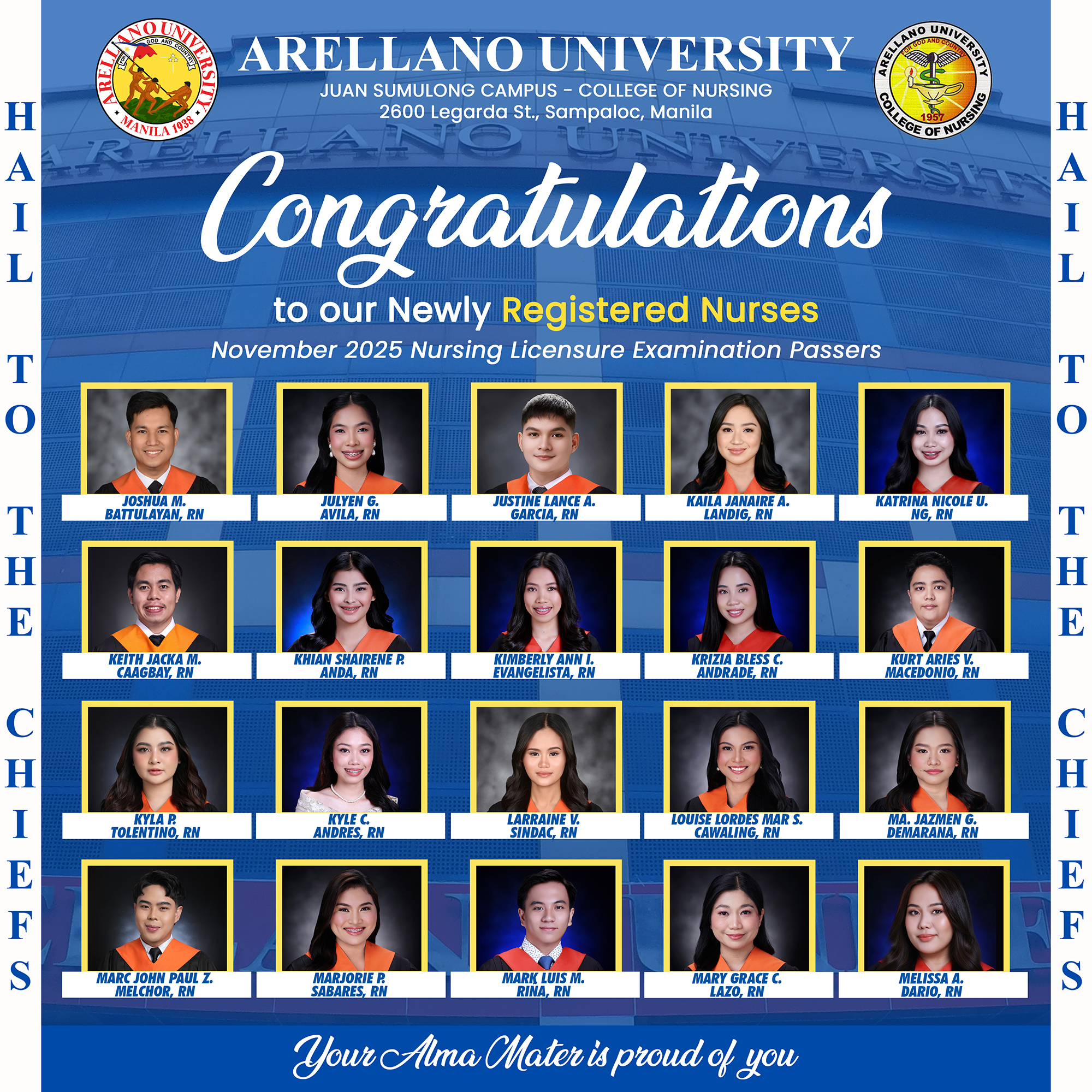 Dreams Realized at Any Stage: 27 ETEEAP and 75 Regular Students Ignite Their Nursing Careers with a 94.55% Passing Rate